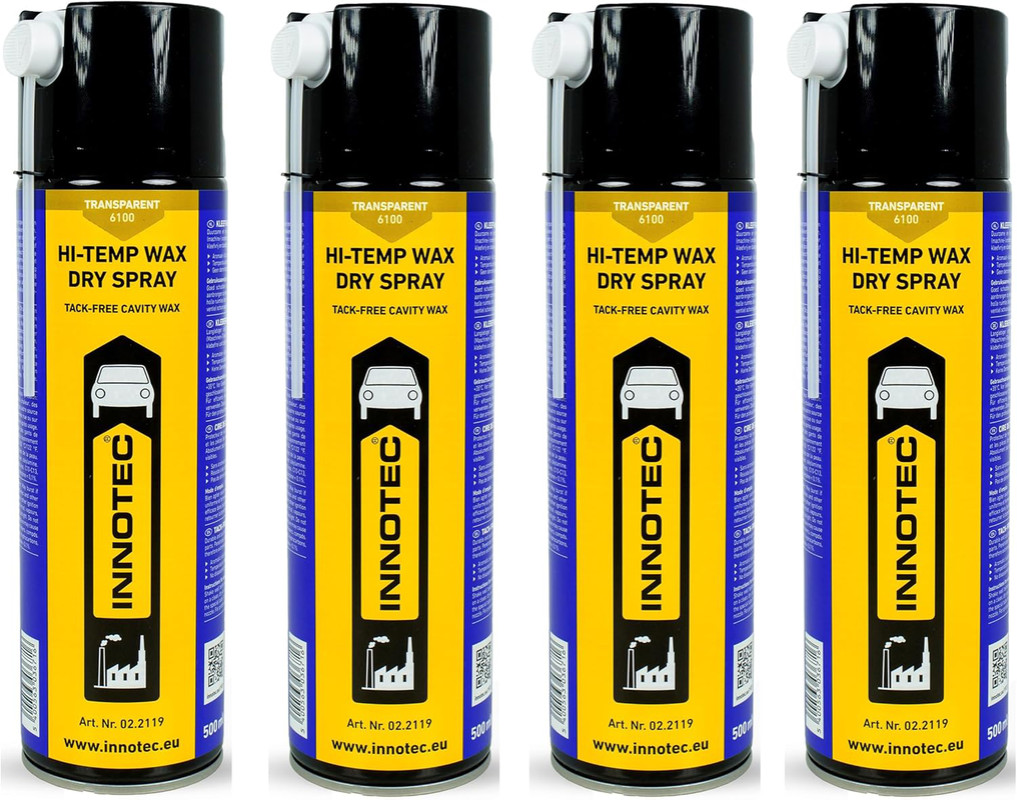 Innotec Hi-Temp Wax – wosk ochronny do podwozia i pustych przestrzeni, zestaw 4 sztuki