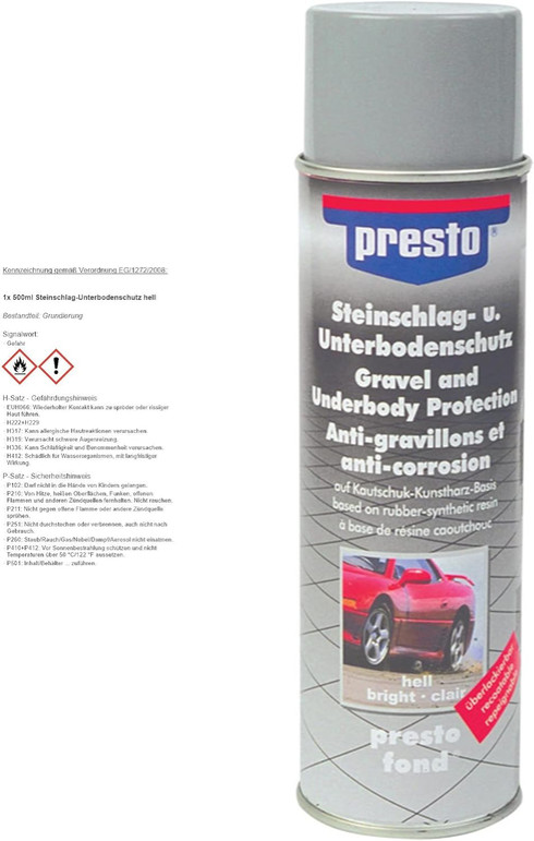 PRESTO 500 ml – przezroczysta ochrona podwozia