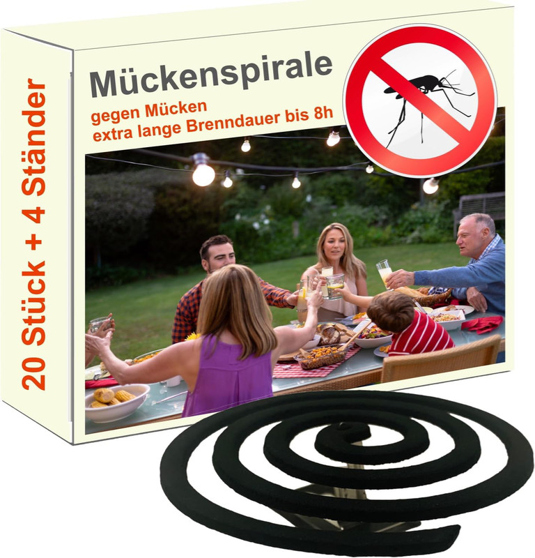 20 sztuk spirali przeciw komarom z uchwytem – klasyczna ochrona w każdych warunkach