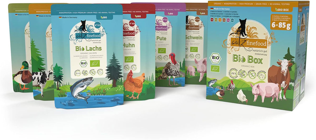 Catz Finefood Bio mokra karma dla kotów – mix smaków (6 × 85 g)