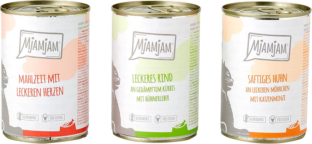 MjAMjAM mokra karma dla kotów – mix smaków (6 × 400 g)